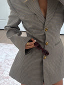 Natalija | Blejzer sa Kariranim Uzorkom