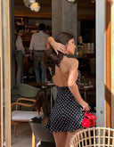 Emilija | Mini Haljina na Tufne sa Halter Ogrlicom