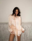 Ljubica | Lepršava Mini Haljina sa Vezivanjem