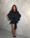 Ljubica | Lepršava Mini Haljina sa Vezivanjem