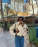 Marija | Mekana Jakna sa Kravlji Print Dizajnom