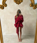 Ljubica | Lepršava Mini Haljina sa Vezivanjem