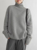 Leonora | Sweater Med Høj Krave