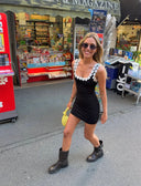 Anđela | Uska Haljina sa Cvjetnim Aplikacijama