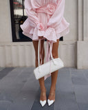 Mirjana | Mini Haljina sa Cvetnim Detaljem u Struku