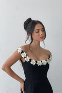 Milojka | Romantična Cvetna Haljina bez Ramena