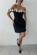 Milojka | Romantična Cvetna Haljina bez Ramena