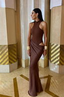 Zorka | Cut-Out High Neck Maxi Dress