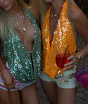 Zlata | Šljokičasti Top bez Rukava