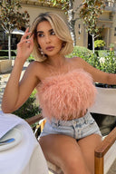 Milojka | Elegantni Top sa Perjem