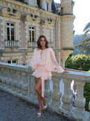 Ljubica | Lepršava Mini Haljina sa Vezivanjem