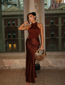 Zorka | Cut-Out High Neck Maxi Dress