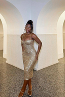 Željkica | Šljokičasta Midi Haljina