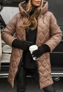 Leposava | Vatteret Vinterfrakke med Hætte