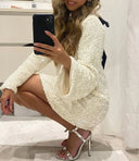 Dunja | Šljokičasta Haljina sa Mašnom na Leđima